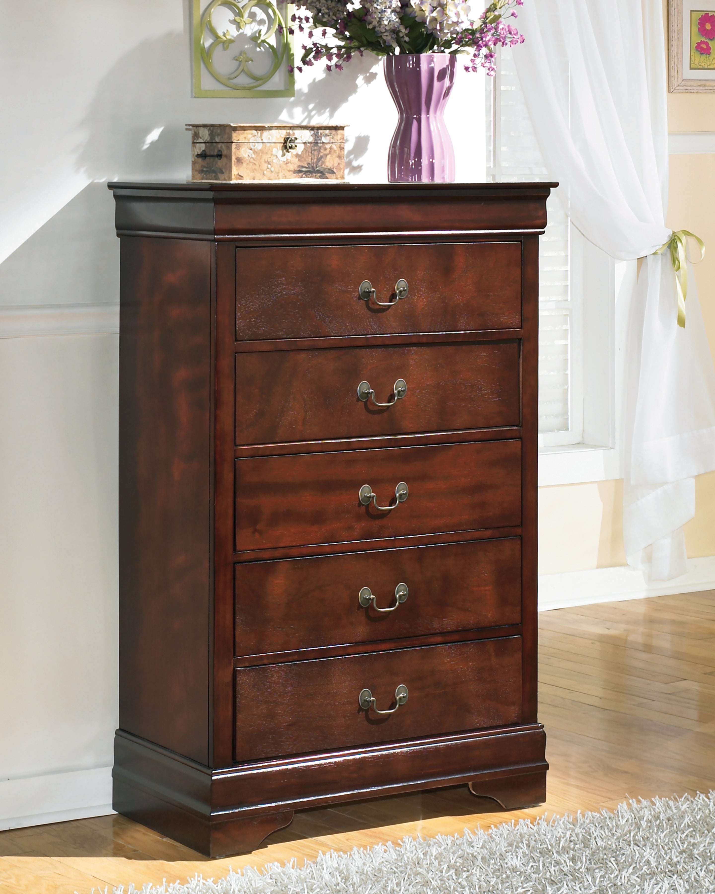Furniture City Laplace - Ashley Furniture - Alisdair Bedroom - Chest / Reddish Brown - B376-46