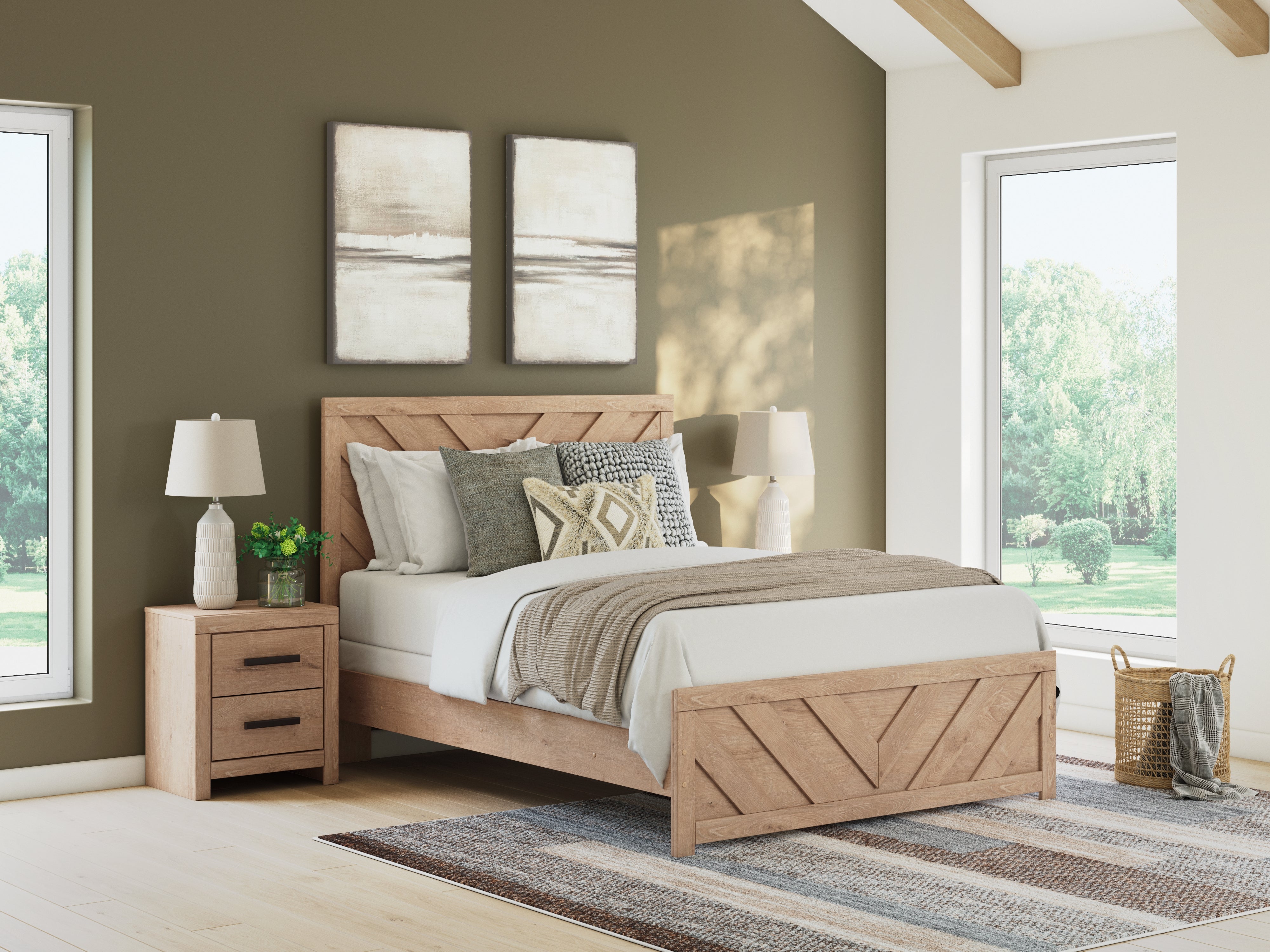 Furniture City Laplace - Ashley Furniture - Sanginlane Bedroom - Queen Panel Bed - B3787B4