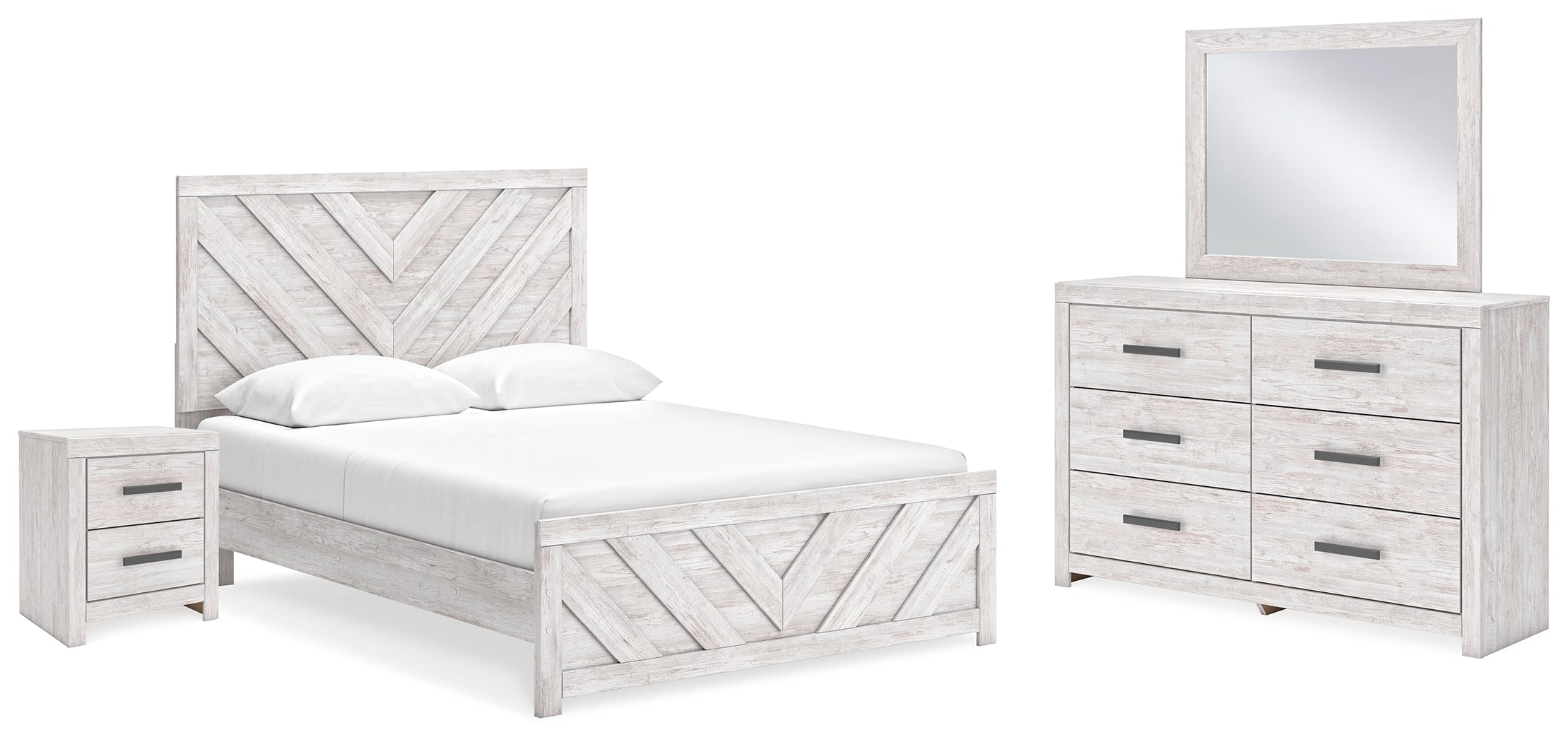 Furniture City Laplace - Ashley Furniture - Cayboni Queen Panel Bed, Dresser, Mirror and Nightstand - Queen Panel Bed, Dresser, Mirror and Nightstand - B3788B8
