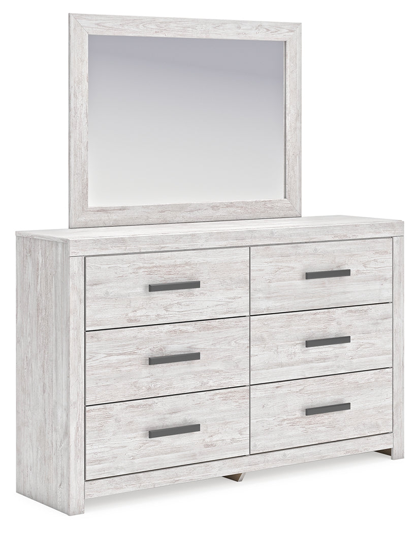 Furniture City Laplace - Ashley Furniture - Cayboni Dresser and Mirror - Dresser and Mirror / Whitewash - B3788B1