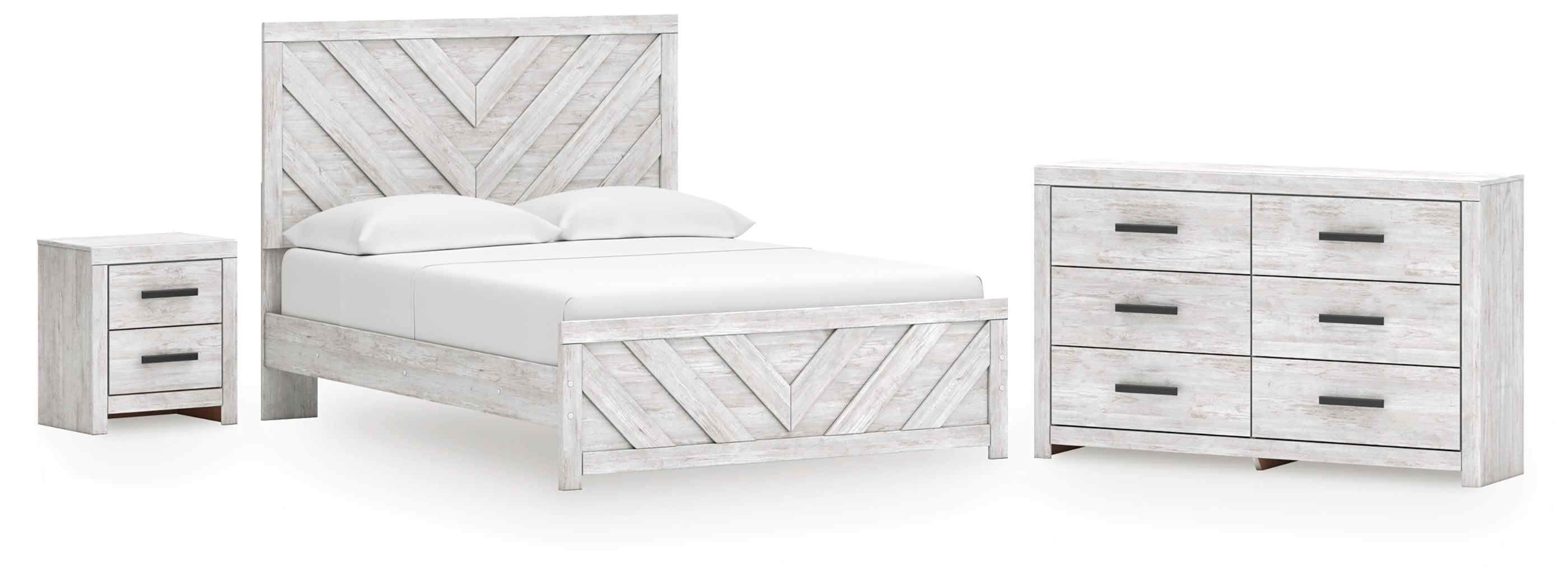 Furniture City Laplace - Ashley Furniture - Cayboni Queen Panel Bed, Dresser and Nightstand - Queen Panel Bed, Dresser and Nightstand - B3788B9