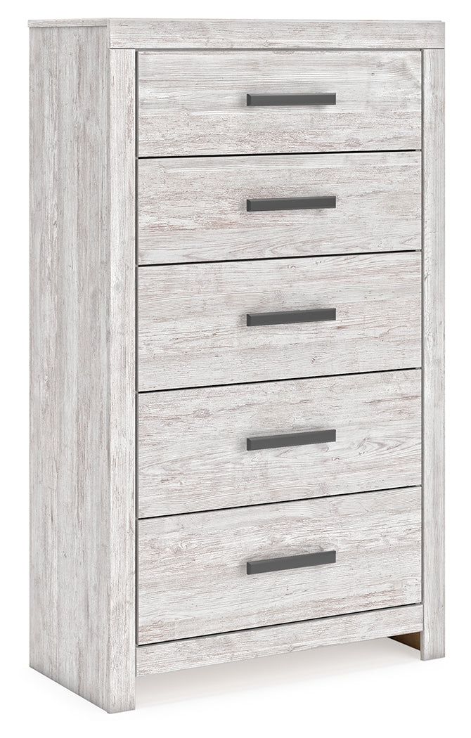 Furniture City Laplace - Ashley Furniture - Cayboni Chest of Drawers - Five Drawer Chest / Whitewash - B3788-46