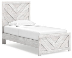 Furniture City Laplace - Ashley Furniture - Cayboni Twin Panel Bed - Twin Panel Bed / Whitewash - B3788B6