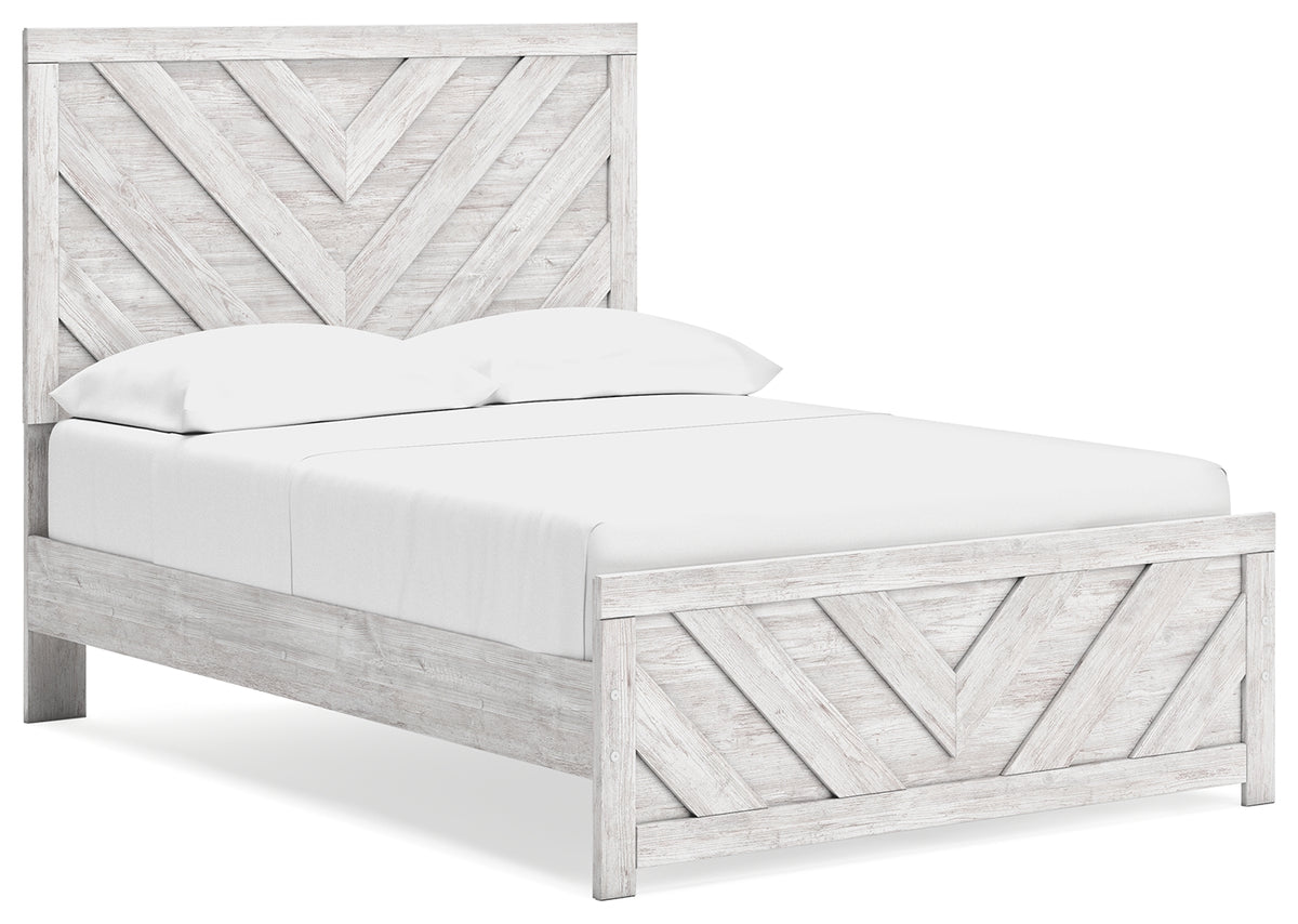 Furniture City Laplace - Ashley Furniture - Cayboni Full Panel Bed - Full Panel Bed / Whitewash - B3788B2