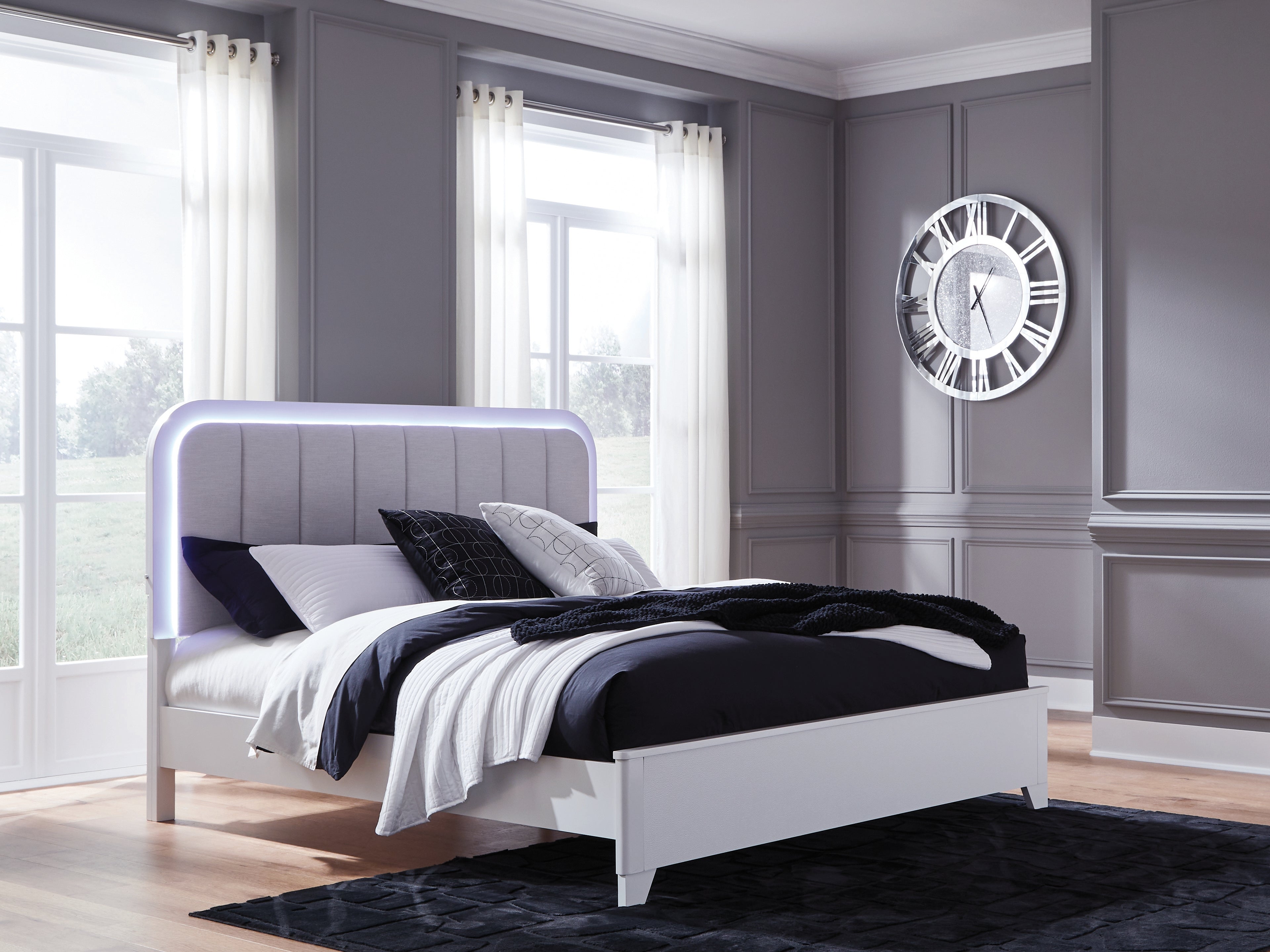 Furniture City Laplace - Ashley Furniture - Jarlee Bedroom - California King Upholstered Panel Bed - PCB392B5