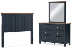 Furniture City Laplace - Ashley Furniture - Landocken Full Panel Headboard, Dresser and Mirror - Full Panel Headboard, Dresser and Mirror - B414B14