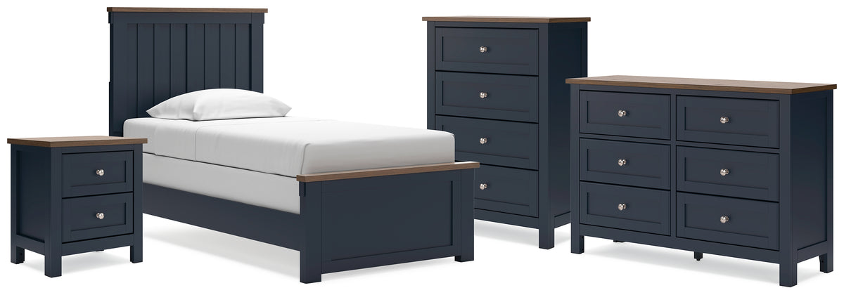 Furniture City Laplace - Ashley Furniture - Landocken Twin Panel Bed, Dresser, Chest and Nightstand - Twin Panel Bed, Dresser, Chest and Nightstand - B414B20