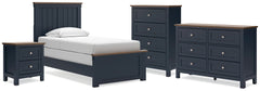 Furniture City Laplace - Ashley Furniture - Landocken Twin Panel Bed, Dresser, Chest and Nightstand - Twin Panel Bed, Dresser, Chest and Nightstand - B414B20
