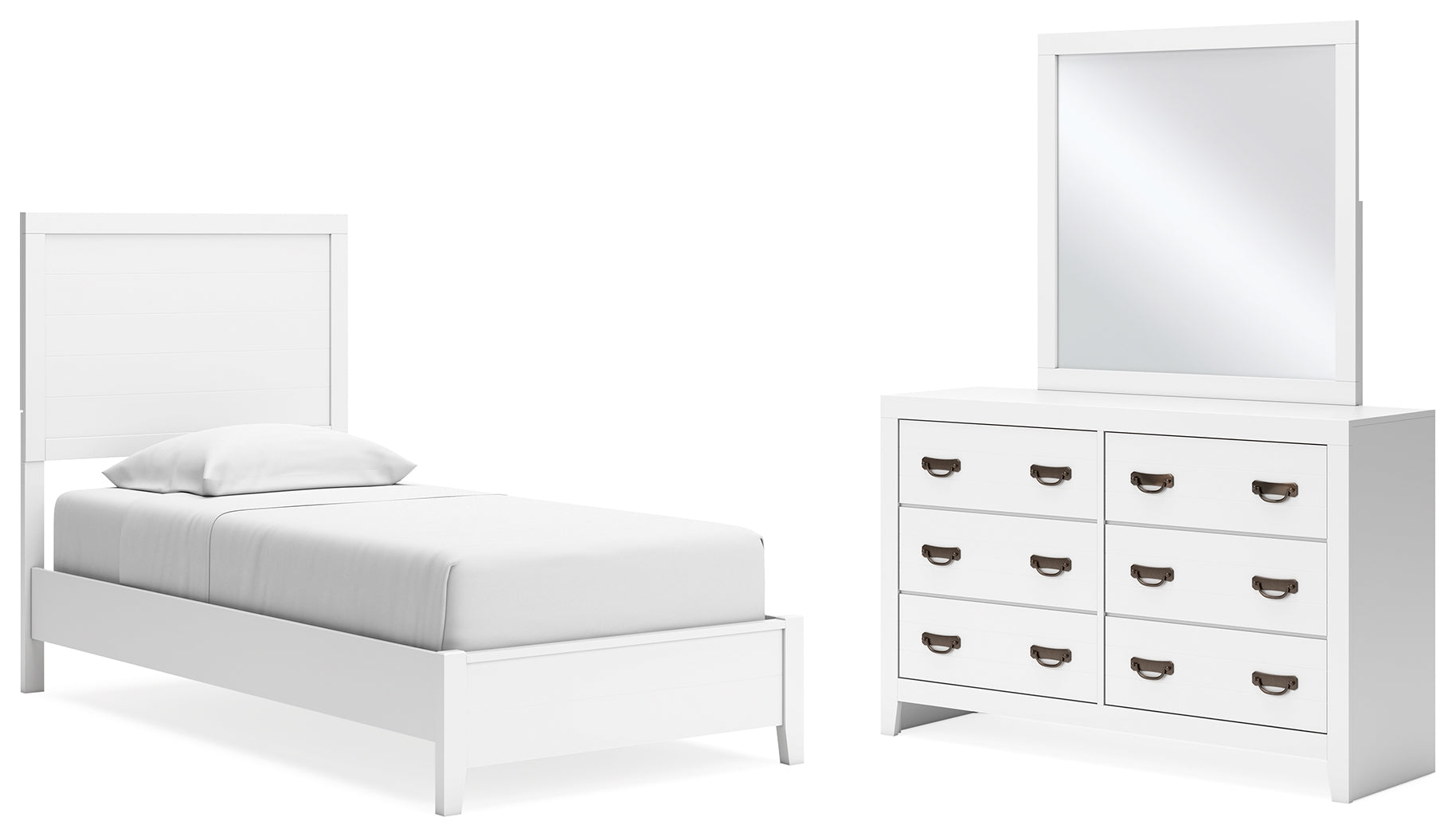 Furniture City Laplace - Ashley Furniture - Binterglen Twin Panel Bed, Dresser and Mirror - Twin Panel Bed, Dresser and Mirror - B427B3