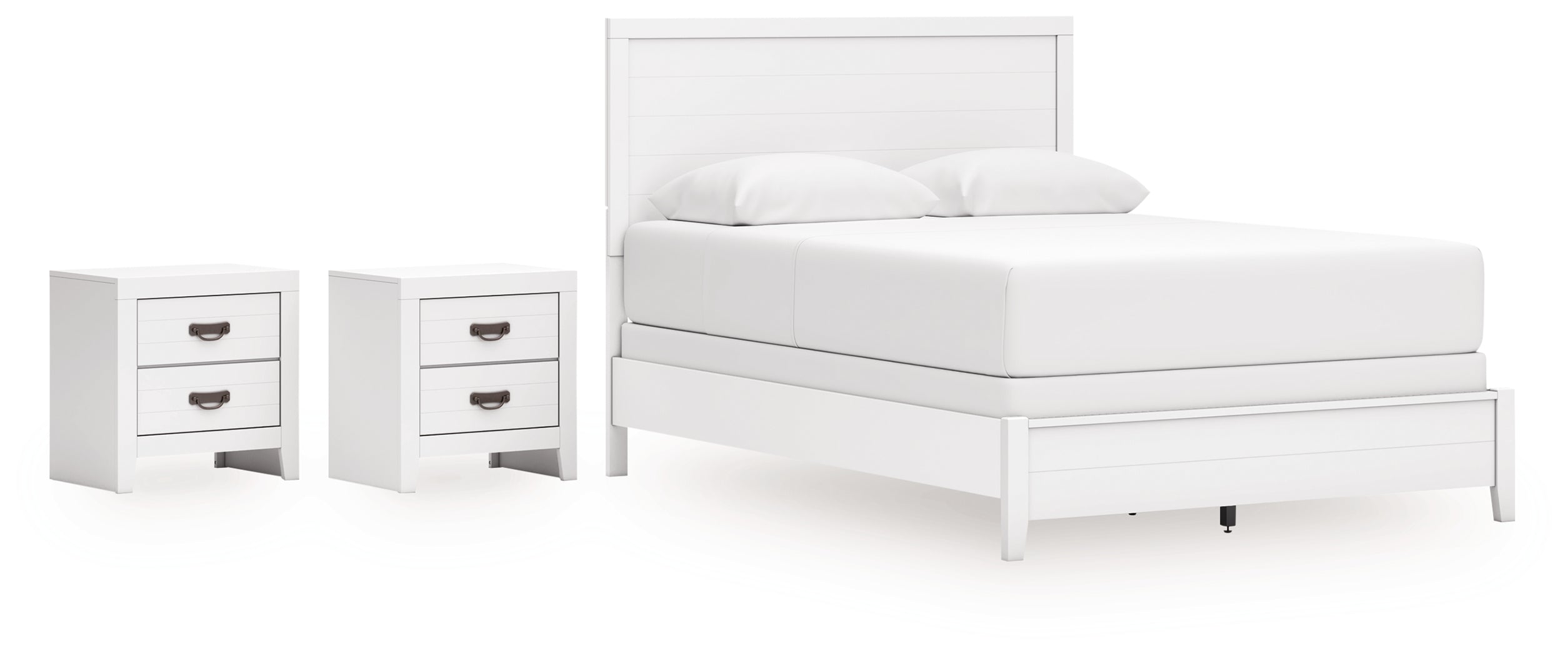 Furniture City Laplace - Ashley Furniture - Binterglen Queen Panel Bed and 2 Nightstands - Queen Panel Bed and 2 Nightstands - B427B18