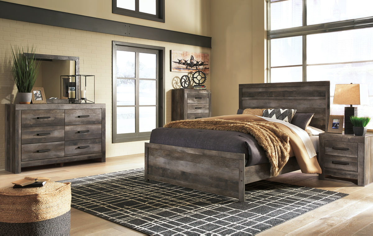 Furniture City Laplace - Ashley Furniture - Wynnlow Queen Panel Bed, Dresser, Mirror, Chest and 2 Nightstands - Queen Panel Bed, Dresser, Mirror, Chest and 2 Nightstands - B440B41