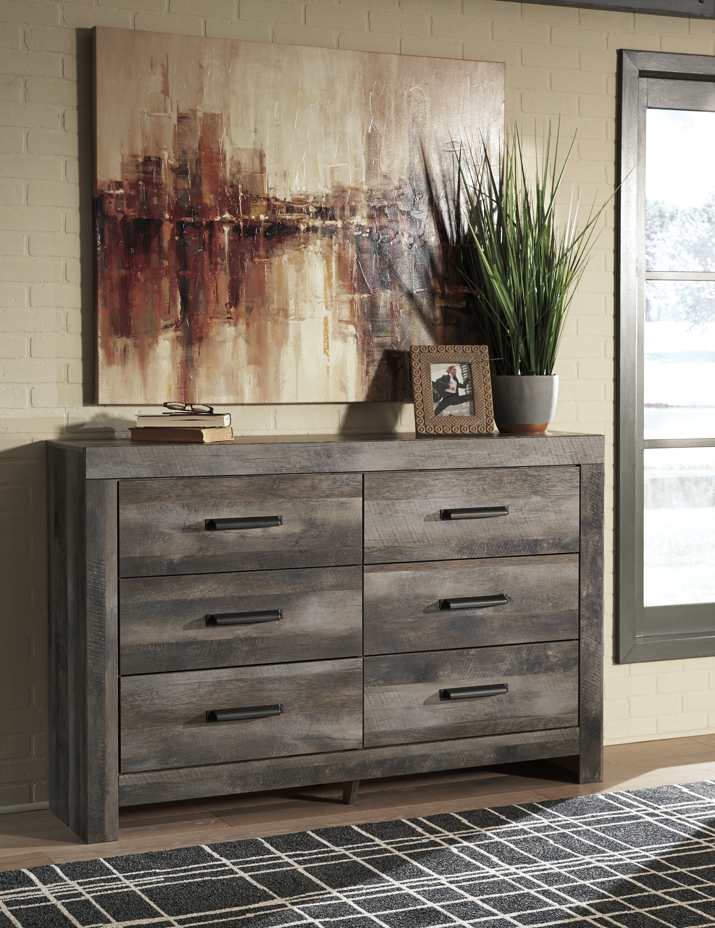 Furniture City Laplace - Ashley Furniture - Wynnlow Bedroom - Six Drawer Dresser / Gray - B440-31