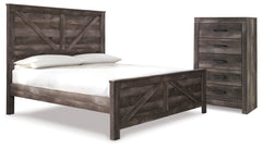 Furniture City Laplace - Ashley Furniture - Wynnlow King Crossbuck Panel Bed and Chest - King Crossbuck Panel Bed and Chest - B440B43