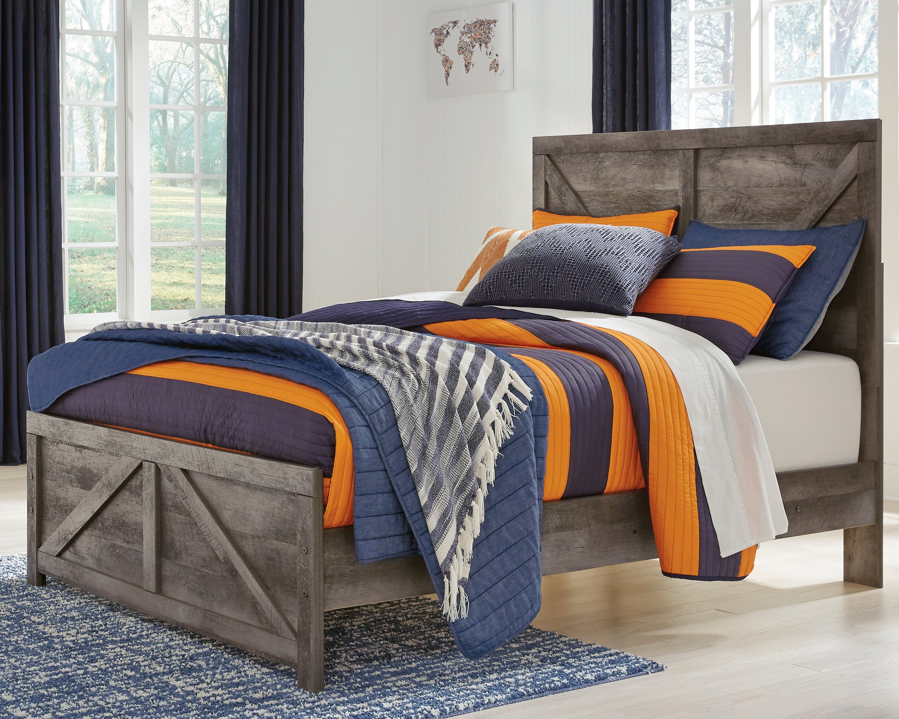 Furniture City Laplace - Ashley Furniture - Wynnlow Bedroom - Full Crossbuck Panel Bed - B440B17