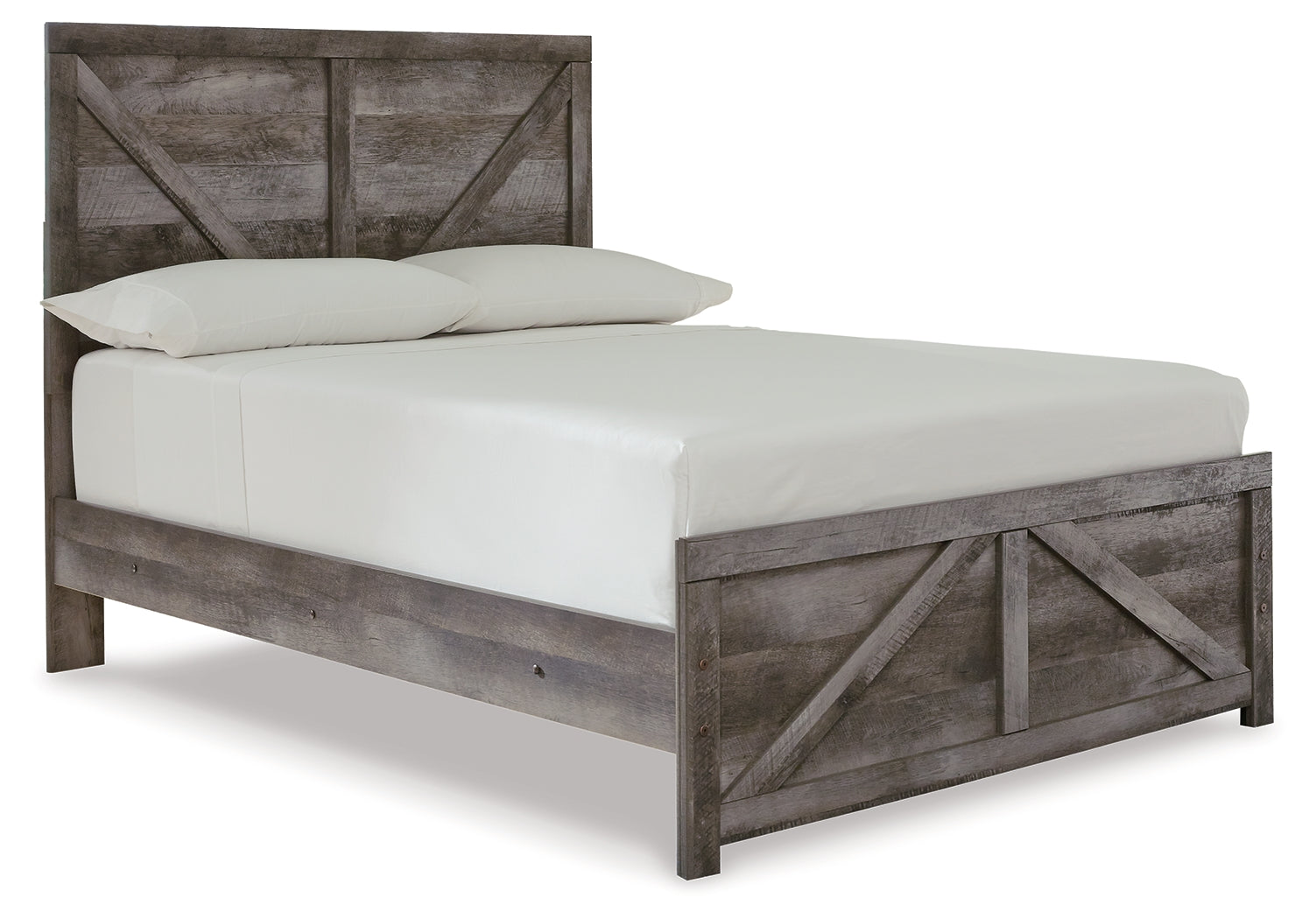 Furniture City Laplace - Ashley Furniture - Wynnlow Bedroom - Full Crossbuck Panel Bed / Gray - B440B17
