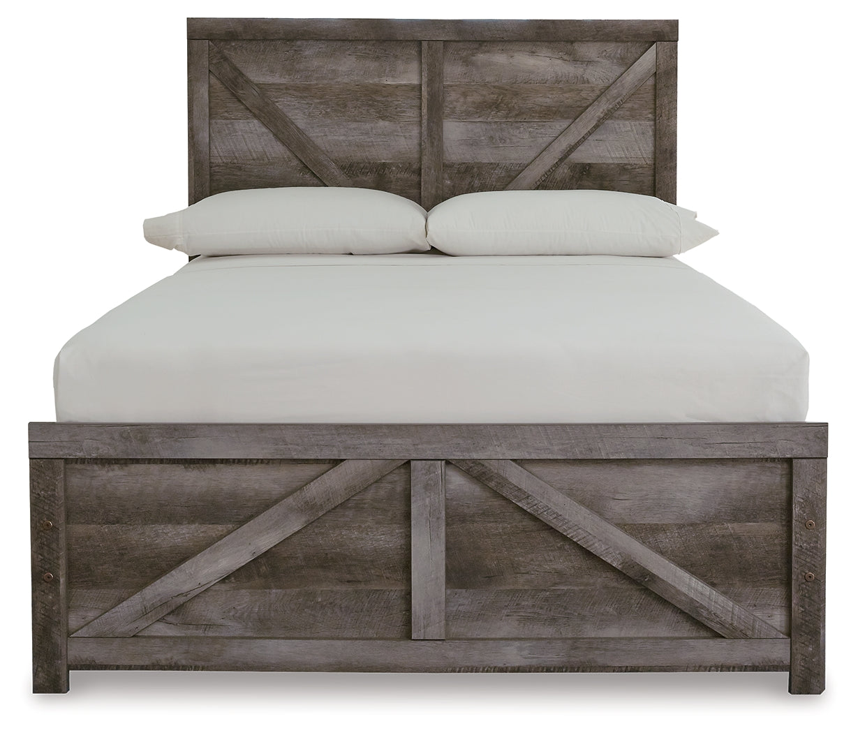 Furniture City Laplace - Ashley Furniture - Wynnlow Bedroom - Full Crossbuck Panel Bed / Gray - B440B17
