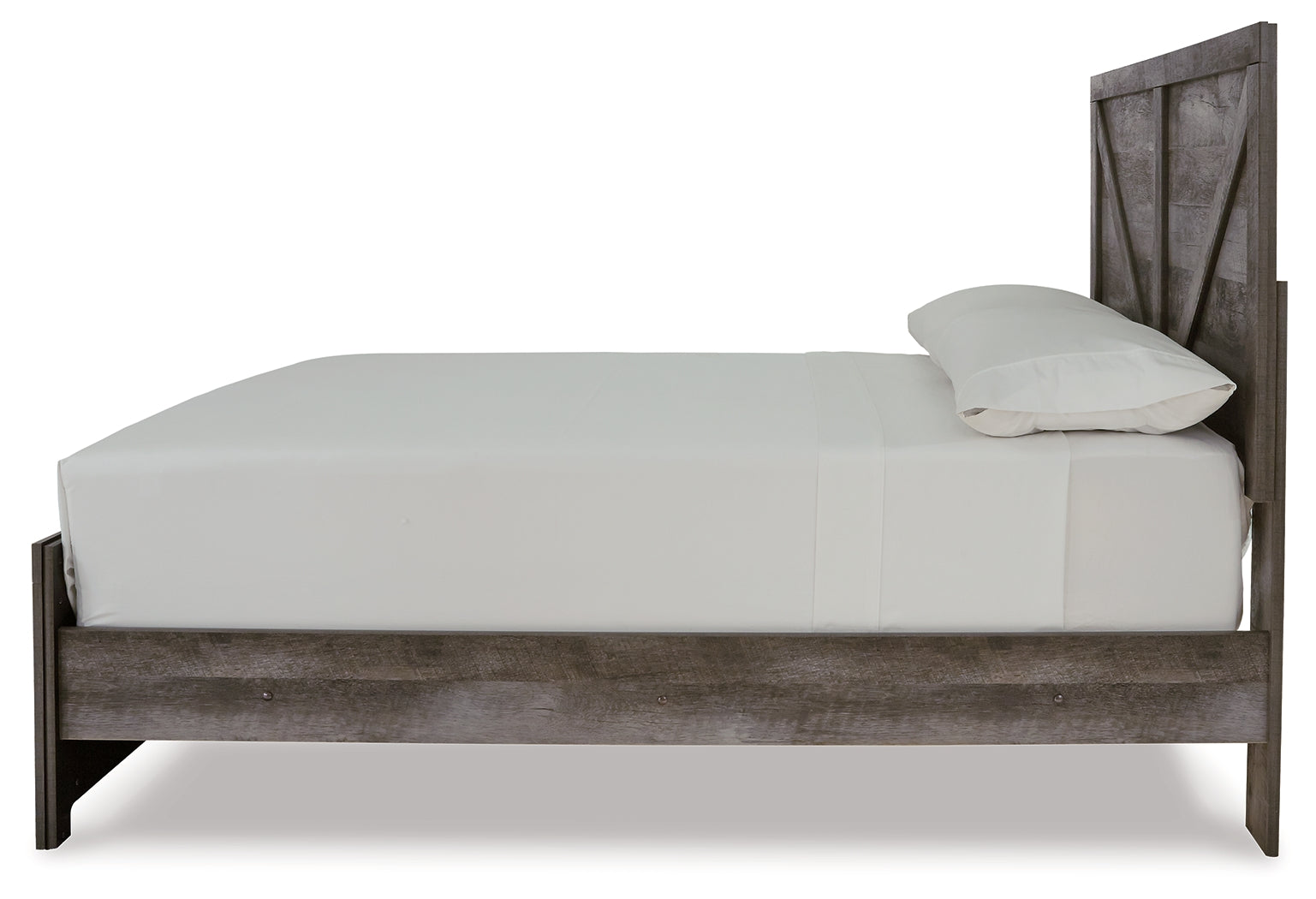 Furniture City Laplace - Ashley Furniture - Wynnlow Bedroom - Full Crossbuck Panel Bed / Gray - B440B17