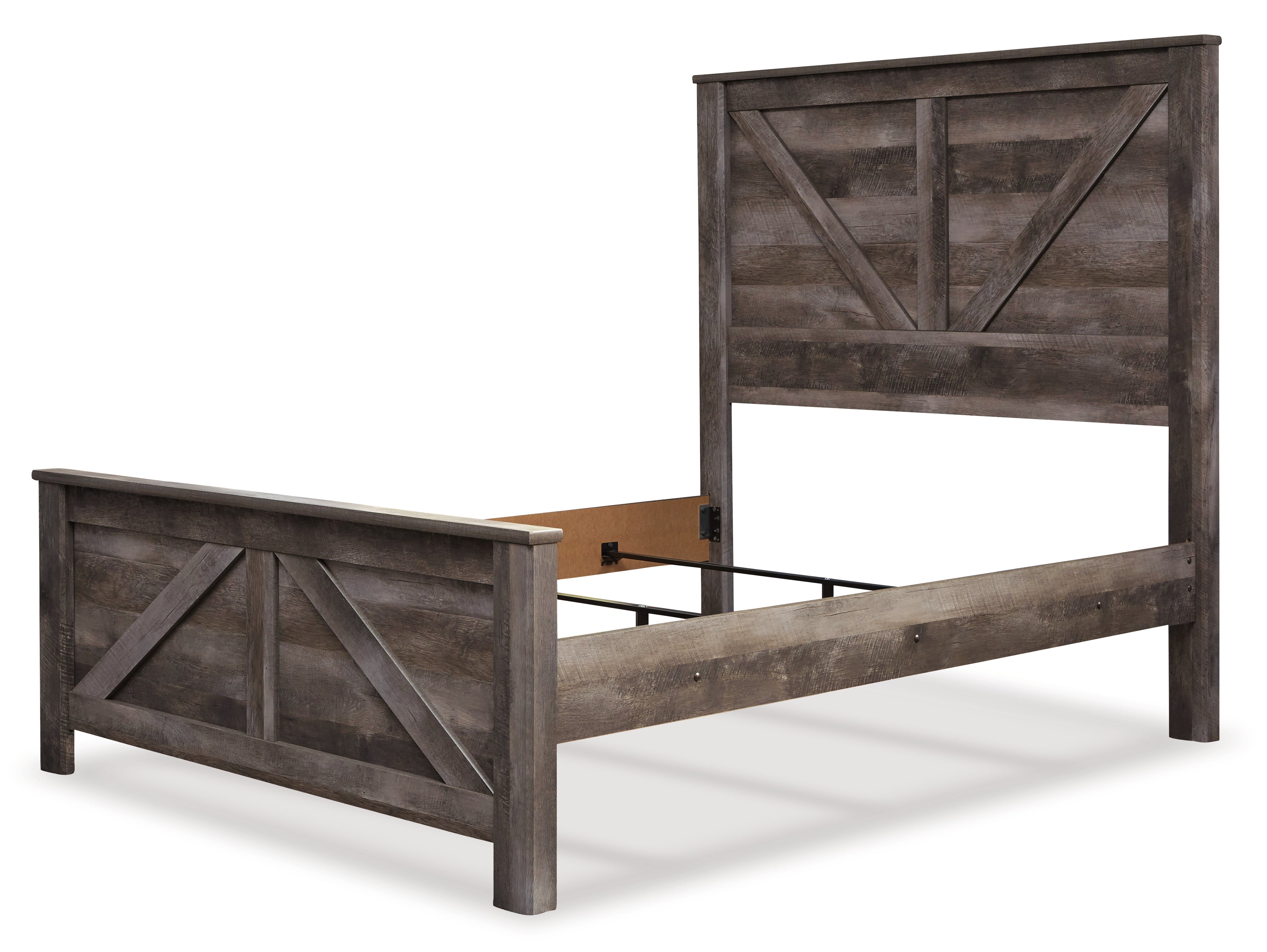 Furniture City Laplace - Ashley Furniture - Wynnlow Bedroom - Queen Crossbuck Panel Bed / Gray - B440B9