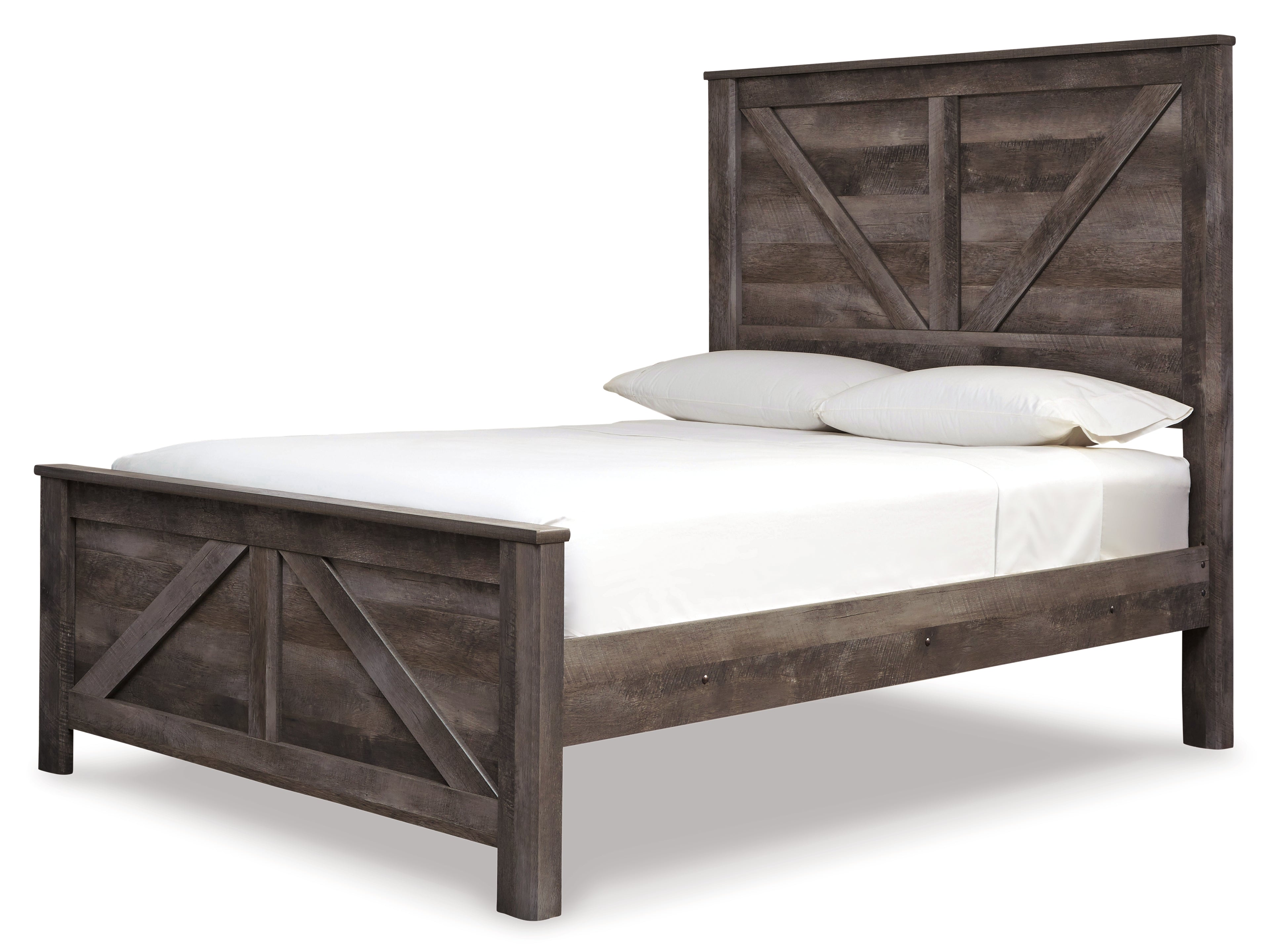 Furniture City Laplace - Ashley Furniture - Wynnlow Bedroom - Queen Crossbuck Panel Bed / Gray - B440B9