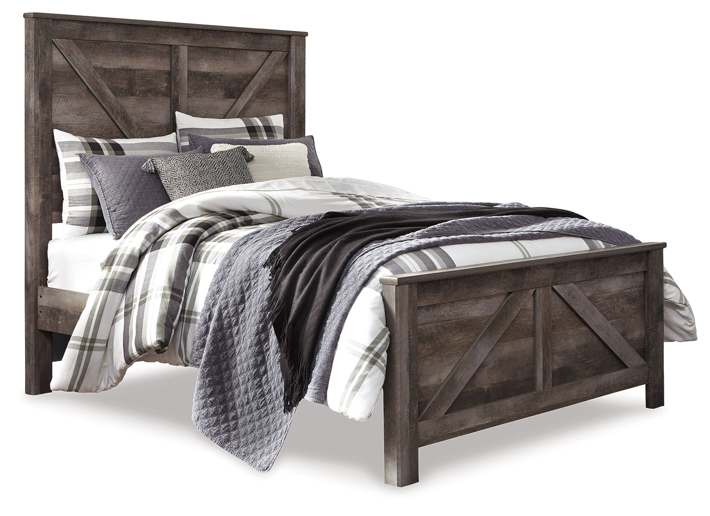 Furniture City Laplace - Ashley Furniture - Wynnlow Bedroom - Queen Crossbuck Panel Bed / Gray - B440B9