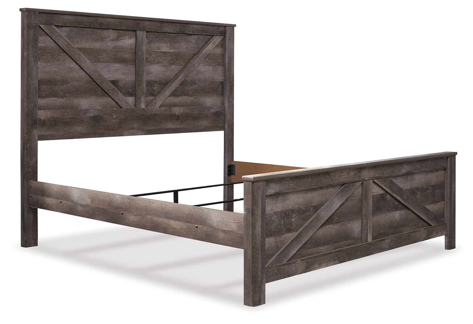 Furniture City Laplace - Ashley Furniture - Wynnlow Bedroom - King Crossbuck Panel Bed / Gray - B440B11