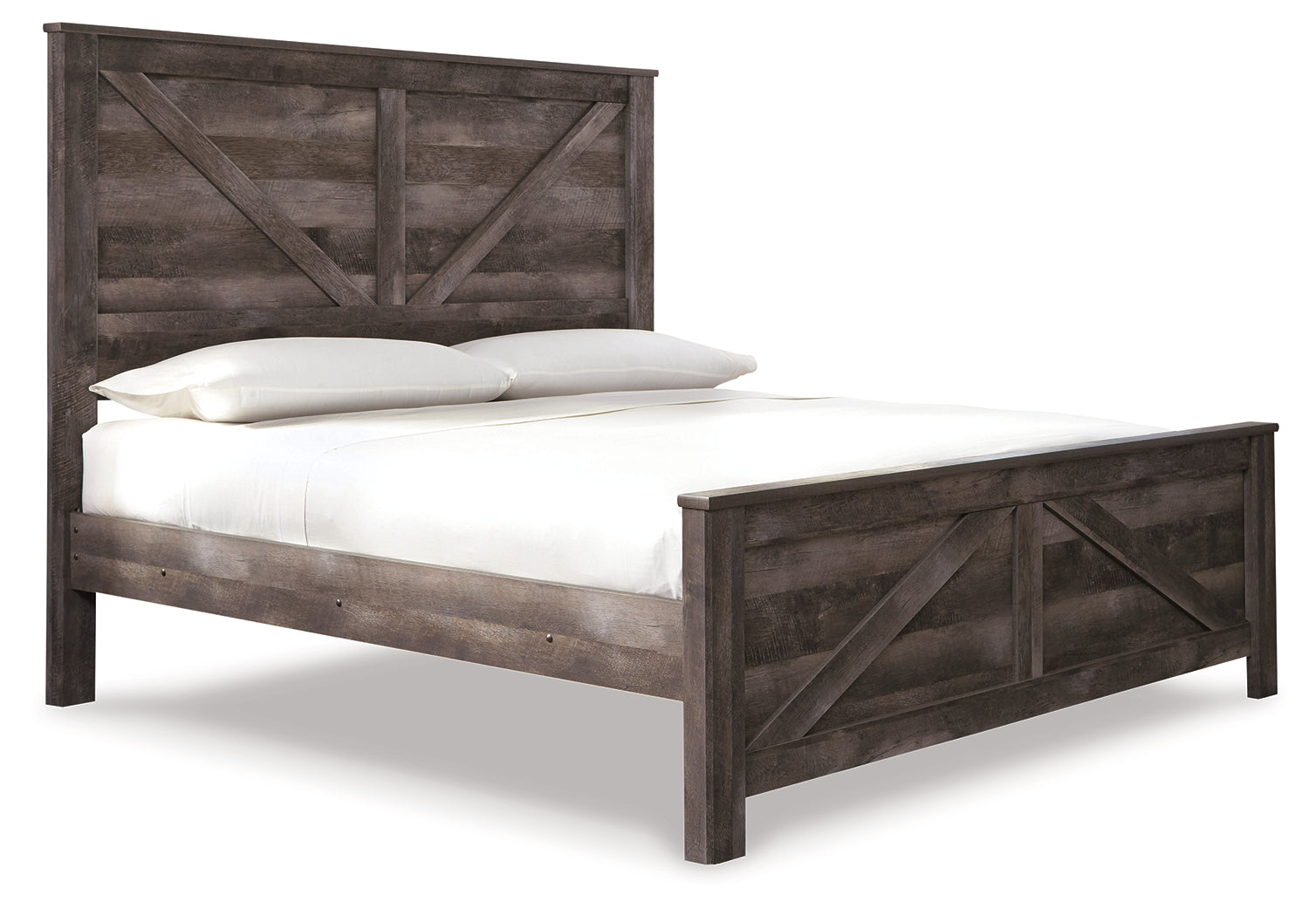 Furniture City Laplace - Ashley Furniture - Wynnlow Bedroom - King Crossbuck Panel Bed / Gray - B440B11