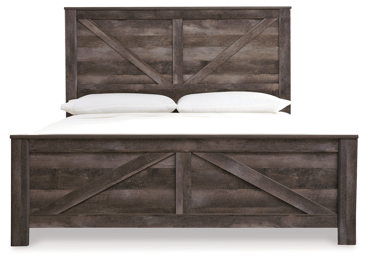 Furniture City Laplace - Ashley Furniture - Wynnlow Bedroom - King Crossbuck Panel Bed / Gray - B440B11