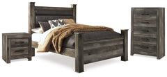 Furniture City Laplace - Ashley Furniture - Wynnlow Queen Poster Bed, Chest and 2 Nightstands - Queen Poster Bed, Chest and 2 Nightstands - B440B30