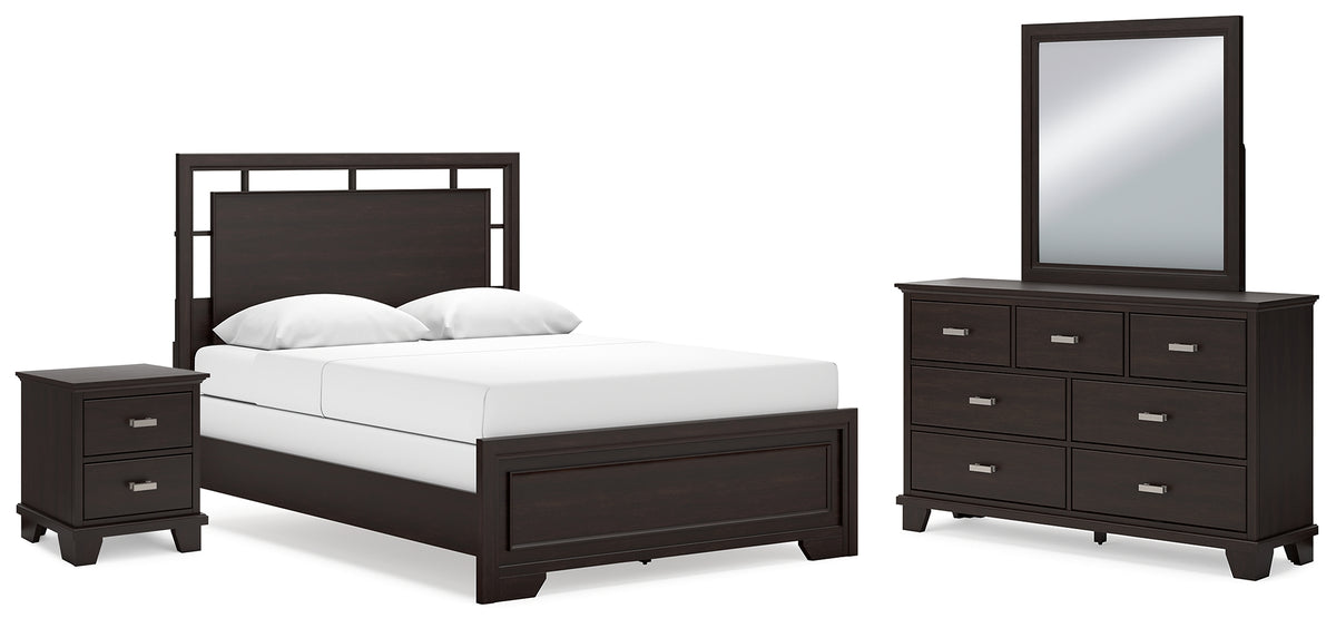 Furniture City Laplace - Ashley Furniture - Covetown Queen Panel Bed, Dresser, Mirror and Nightstand - Queen Panel Bed, Dresser, Mirror and Nightstand - B441B12