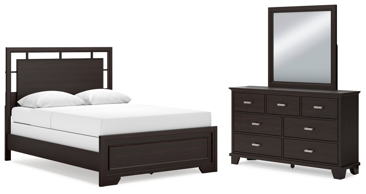 Furniture City Laplace - Ashley Furniture - Covetown Queen Panel Bed, Dresser and Mirror - Queen Panel Bed, Dresser and Mirror - B441B7