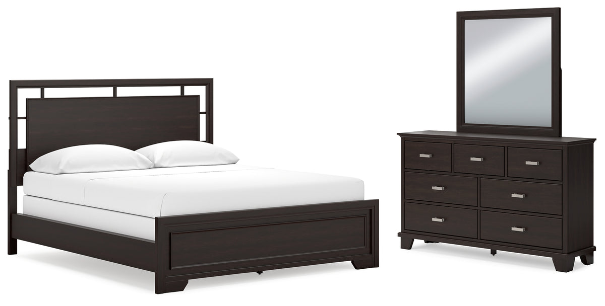 Furniture City Laplace - Ashley Furniture - Covetown California King Panel Bed, Dresser and Mirror - California King Panel Bed, Dresser and Mirror - B441B11