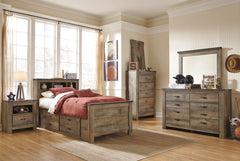 Trinell Twin Bookcase Bed with 2 Storage Drawers