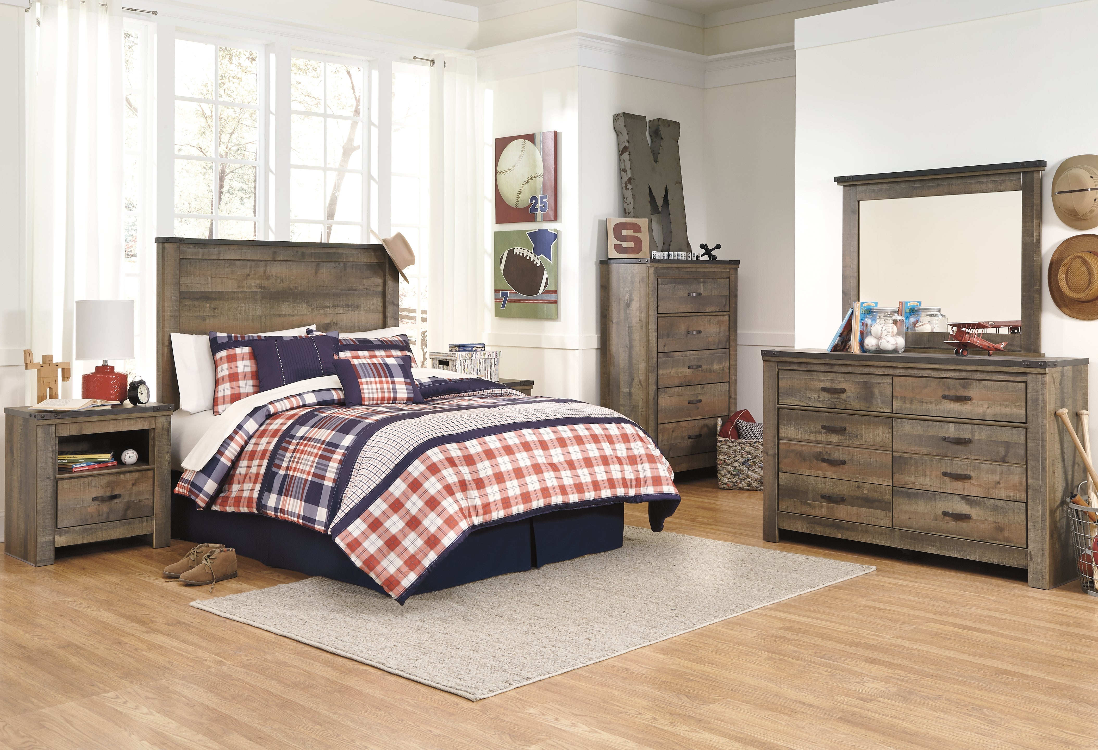 Furniture City Laplace - Ashley Furniture - Trinell Bedroom - One Drawer Night Stand / Brown - B446-91