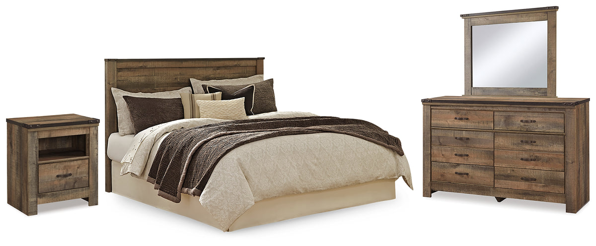 Furniture City Laplace - Ashley Furniture - Trinell King/California King Panel Headboard, Dresser, Mirror and Nightstand - King/California King Panel Headboard, Dresser, Mirror and Nightstand - B446B99