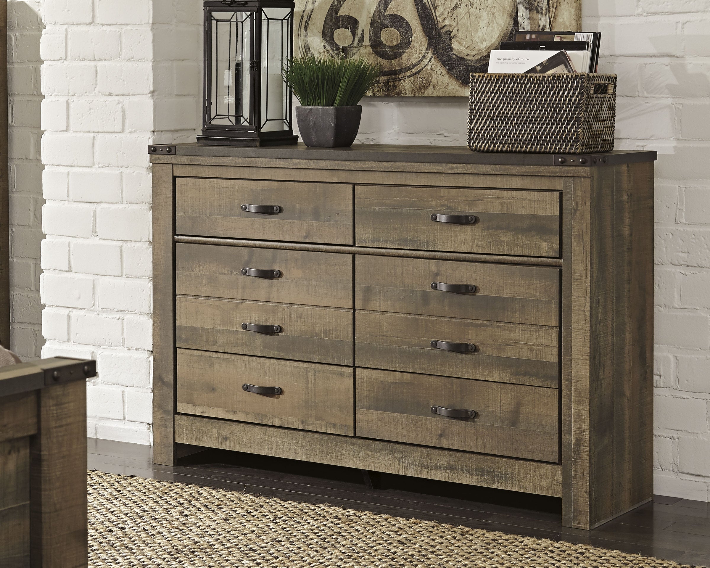 Furniture City Laplace - Ashley Furniture - Trinell Bedroom - Six Drawer Dresser / Brown - B446-31
