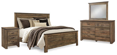 Furniture City Laplace - Ashley Furniture - Trinell Queen Panel Bed, Dresser, Mirror and Nightstand - Queen Panel Bed, Dresser, Mirror and Nightstand - B446B88