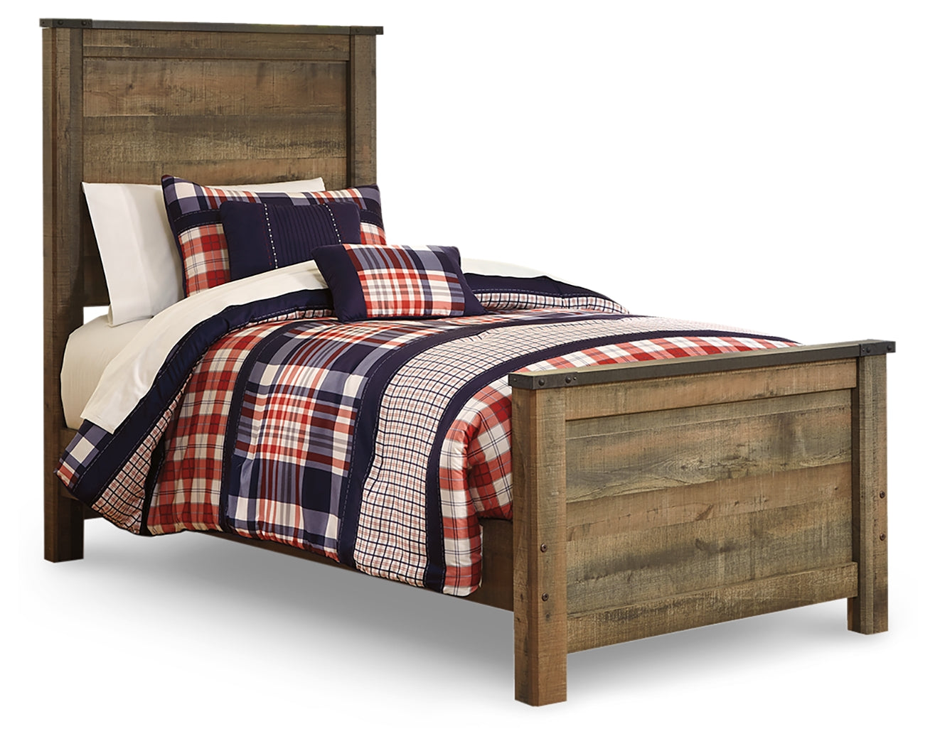 Furniture City Laplace - Ashley Furniture - Trinell Bedroom - Twin Panel Bed / Brown - B446B2
