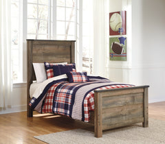 Furniture City Laplace - Ashley Furniture - Trinell Bedroom - Twin Panel Bed / Brown - B446B2