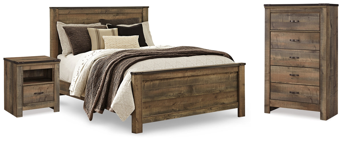 Furniture City Laplace - Ashley Furniture - Trinell Queen Panel Bed, Chest and 2 Nightstands - Queen Panel Bed, Chest and 2 Nightstands - B446B59