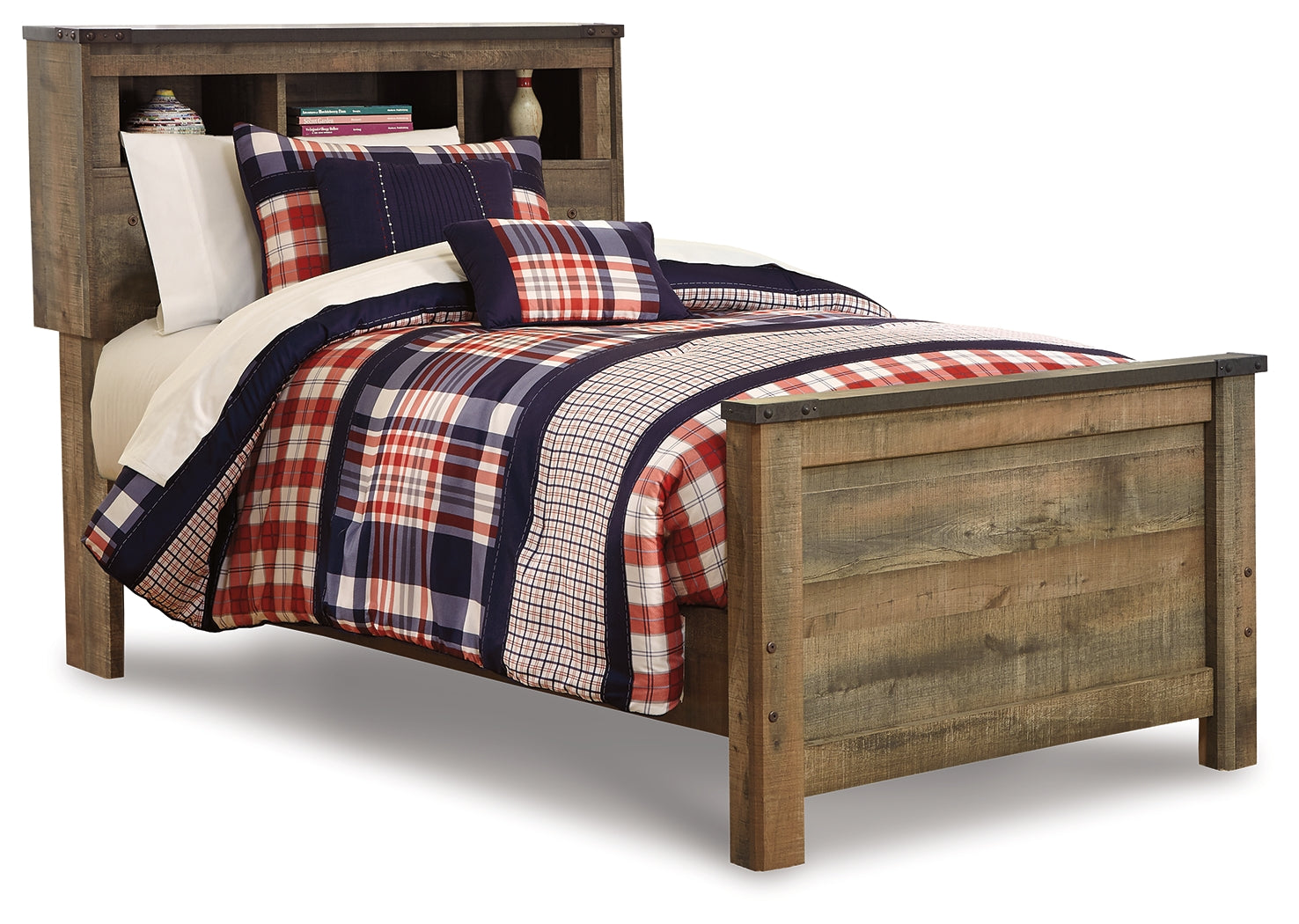 Furniture City Laplace - Ashley Furniture - Trinell Bedroom - Twin Bookcase Bed / Brown - B446B21