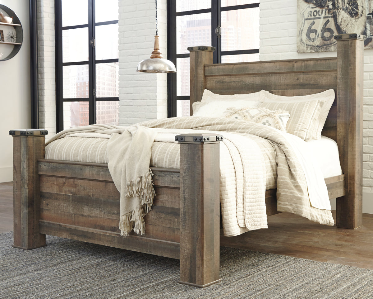 Furniture City Laplace - Ashley Furniture - Trinell Queen Poster Bed - Queen Poster Bed - B446B40