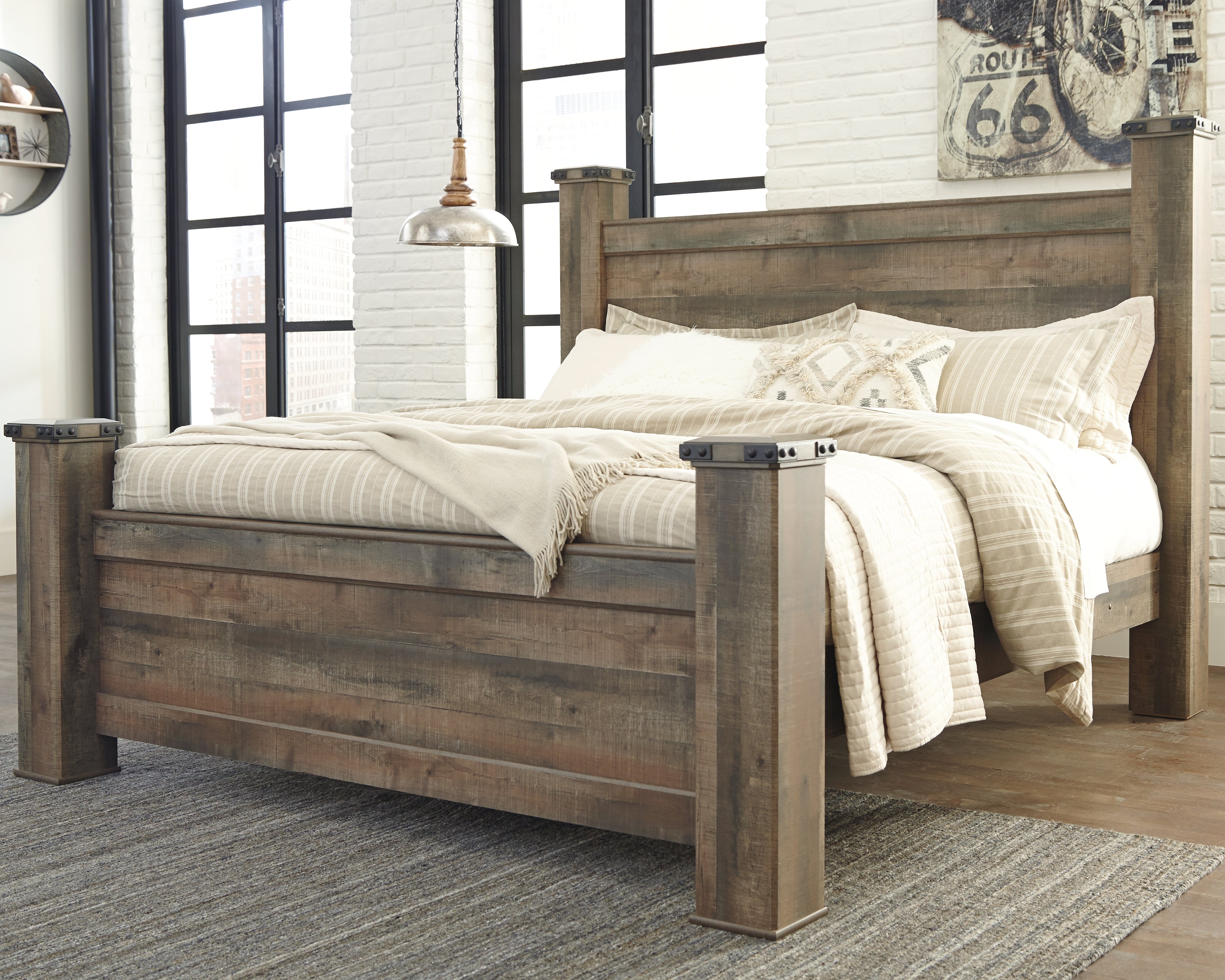 Furniture City Laplace - Ashley Furniture - Trinell Bedroom - King Poster Bed - B446B45