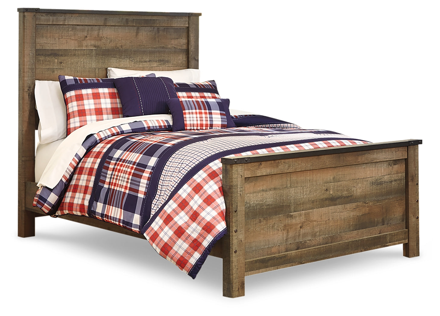 Furniture City Laplace - Ashley Furniture - Trinell Bedroom - Twin Panel Bed / Brown - B446B2