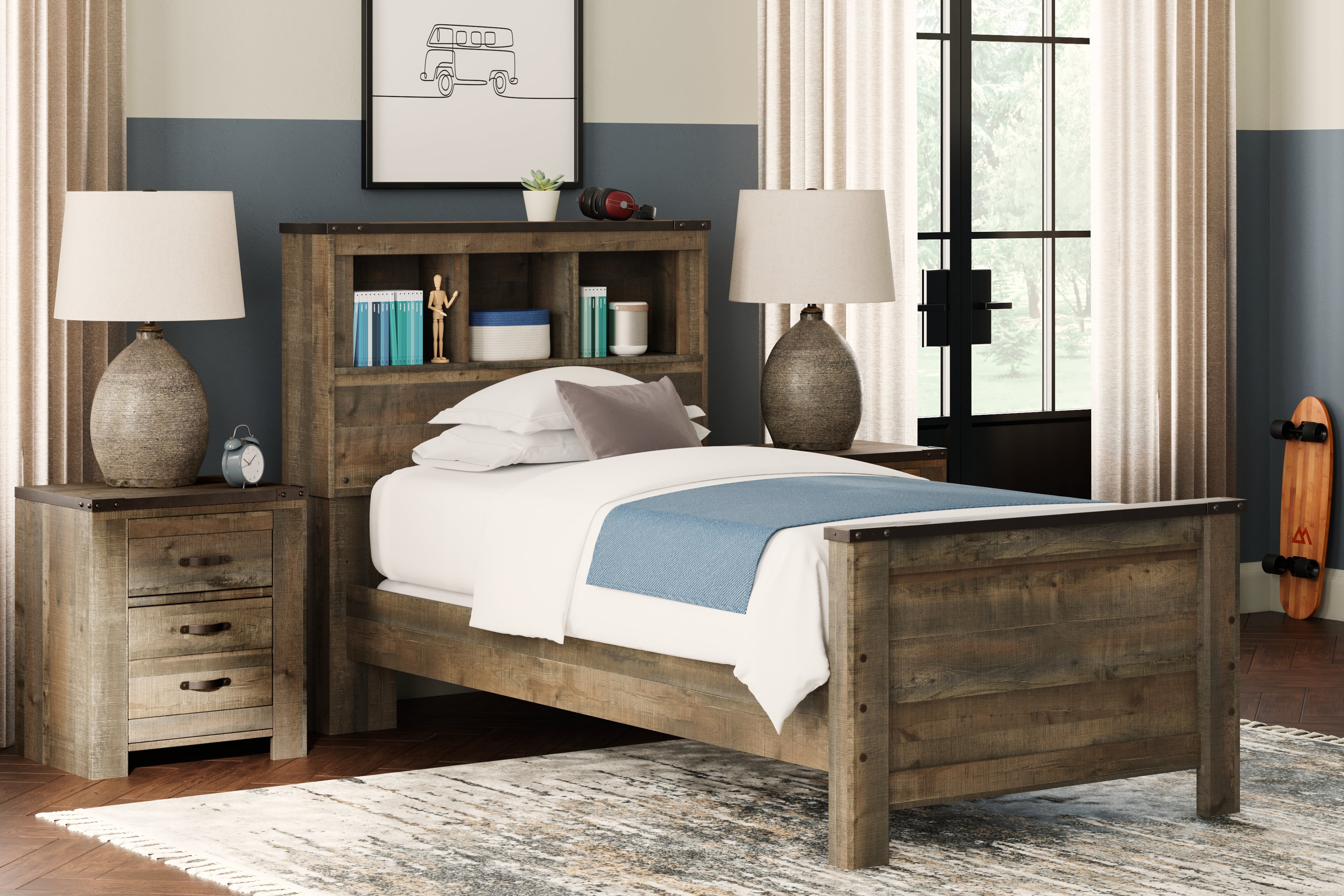 Furniture City Laplace - Ashley Furniture - Trinell Bedroom - Twin Bookcase Bed - B446B21