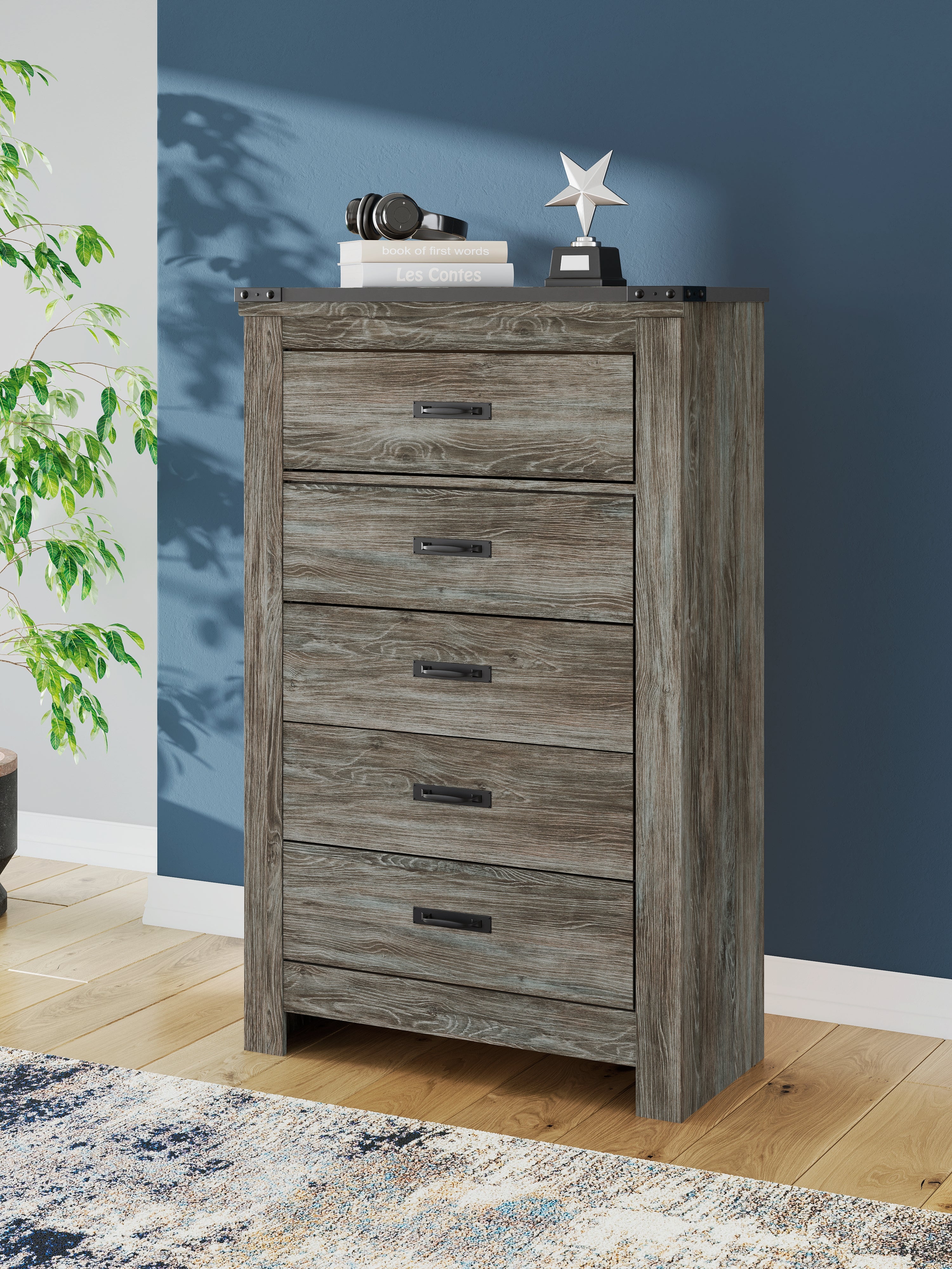 Furniture City Laplace - Ashley Furniture - Frandern Bedroom - Five Drawer Chest - B4480-46