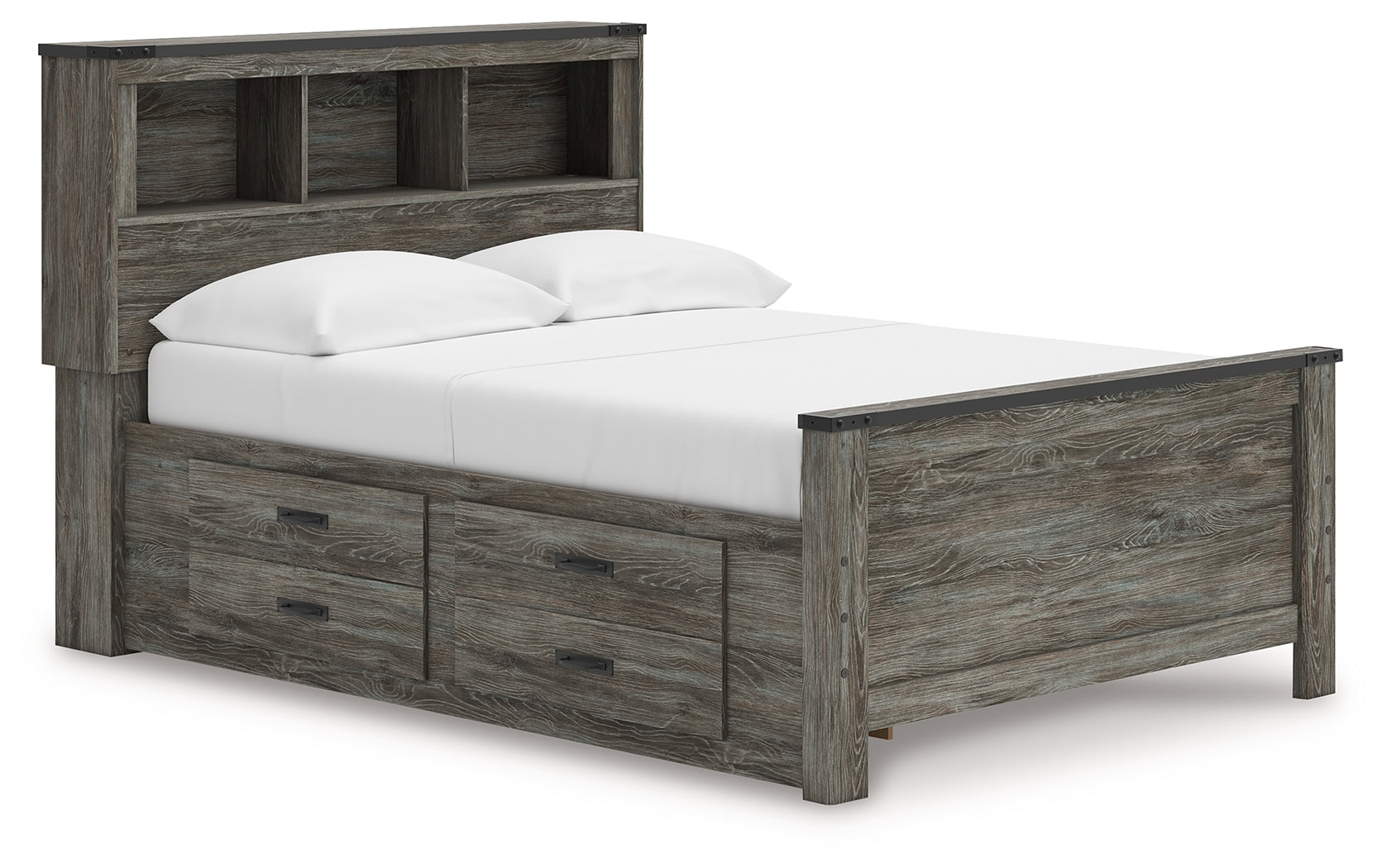 Furniture City Laplace - Ashley Furniture - Frandern Bedroom - Full Bookcase Panel Bed with Storage - B4480B9
