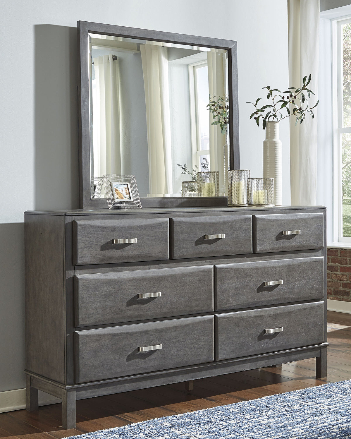 Furniture City Laplace - Ashley Furniture - Caitbrook Dresser and Mirror - Dresser and Mirror - B476B1
