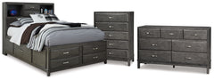 Caitbrook Full Storage Bed, Dresser and Chest