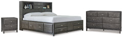 Furniture City Laplace - Ashley Furniture - Caitbrook Queen Storage Bed, Dresser and Nightstand - Queen Storage Bed, Dresser and Nightstand - B476B37