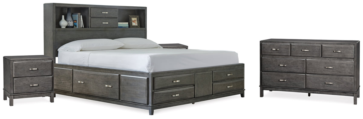 Furniture City Laplace - Ashley Furniture - Caitbrook California King Storage Bed, Dresser and 2 Nightstands - California King Storage Bed, Dresser and 2 Nightstands - B476B31
